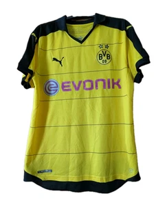 Borussia Dortmund Football Shirt Puma Medium UK Home Shirt 2015/2016 Evonik - Picture 1 of 11
