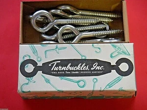 Torniquete vintage #11 pernos de ojo/ojos de tornillo retraso galvanizado - rosca 5/16 X 4" - Imagen 1 de 4