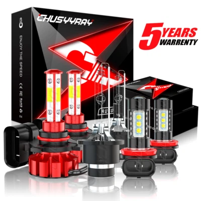 For Acura TSX 2009-2014 Combo HID/LED Headlight Hi / Lo Beam+Fog Light Bulbs Kit - Image 1 of 4