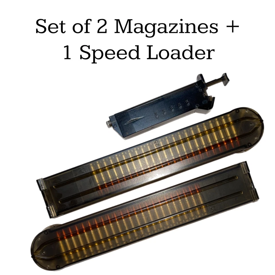 2 CYBERGUN FN Herstal P90 70rd AEG Airsoft Mid-Cap Magazines + Speed Loader