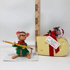 ANNALEE CHRISTMAS 7" MOUSE LETTER TO  SANTA & MOUSE ON CHEESE
