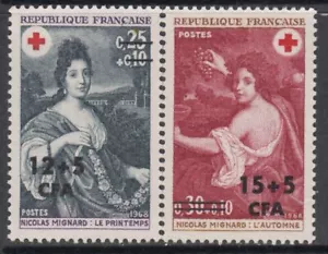 Reunion - French Red Cross Issue Optd Value & CFA (Set MLH) 1968 (CV $9) - Picture 1 of 1