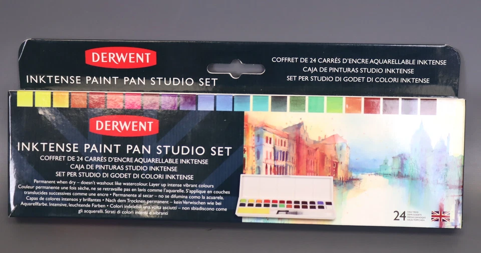 Derwent Inktense Paint Pan Set, 24 colors