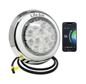 Smart LED Color Changing Wall Mount Pool Light | Works with Remote or The Pho... - Picture 1 of 4