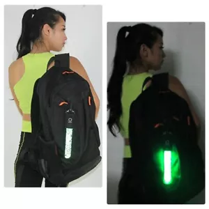 CLIP RIFLETTENTE STRISCIA LED Zaino Giacca Etichetta Band Luce Corsa Notte Sicurezza - Foto 1 di 17