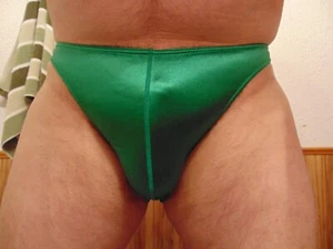 Sexy Men's Second Skin Satin Thong Underwear with Pouch Size 2-XL (BG6) - Picture 1 of 13