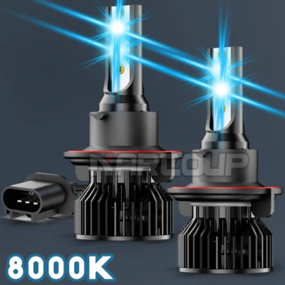 H13 LED Headlight for Ford F-250 F-350 Super Duty 2005-2022 High Low Beam Blue Foto 1 de 4