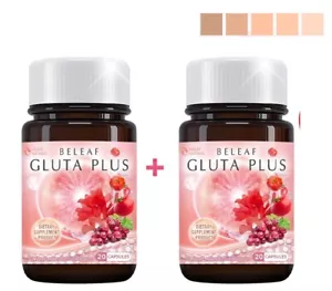 2 Bottles Beleaf White Gluta Plus Anti-Aging Whitening Youth Skin Healthy - Picture 1 of 9