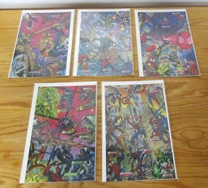 Cinque fogli Marvel Masterprints 1994 di Bagley insaccati e imbarcati MT/NM - Foto 1 di 6
