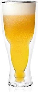 Vaso de cerveza aislante CORK GENIUS 10,5 OZ congelador de doble pared al revés 1 paquete - Imagen 1 de 7