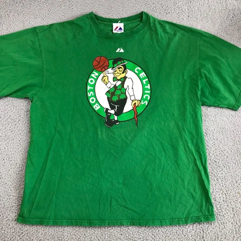 Boston Celtics Garnett 5 Shirt Men's 2XL Green Short Sleeve Crew Neck NBA XXL Cover