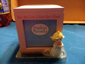 PRECIOUS MOMENTS PICTURE CUBE YOU ARE A PERFECT FRIEND 2003 3 1/2 X 3 1/2 X4 - Picture 1 of 4