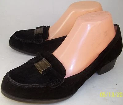Zapatos mocasines informales Chaps PERCY para mujer EE. UU. 8 B negros con hebilla de tela sin usar, puntera 348 Foto 1 de 4