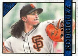 Dereck Rodriguez 2020 Topps Gallery /50 Blue Parallel Baseball Card #20 Giants
