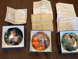 3 Pemberton & Oakes, Donald Zolan Mini 3.25" Plates. 1987, 1989 Boxes & COAs. - Picture 1 of 10