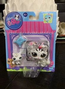 Authentic Littlest Pet Shop 3585 3586 Mommy & baby Tiger Kitty Cats New In Box