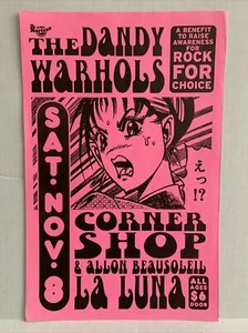 Poster volantino concerto originale 1997 Dandy Warhols Cornershop 11” X 17” Mike King - Foto 1 di 4