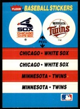 1987 Fleer Team Stickers Chicago White Sox/Minnesota Twins #NNO Orioles Back