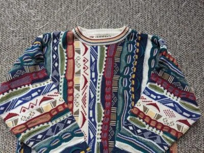 vintage 1990s cotton traders HIP-HOP sweater M indian print SOUTHWESTERN coogi - Image 1 of 4