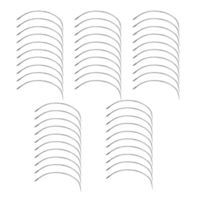 50 Piezas Aguja Curvada Aguja de Coser Manual para Hacer Pelucas Reparación de Lona Foto 1 de 4