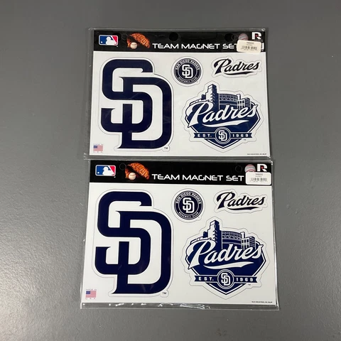 San Diego Padres Team Magnet Set Fridge Decor MLB Baseball 4 Pack - LOT OF 2 Cover
