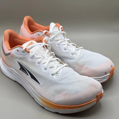 Tênis de corrida Altra Rivera 3 branco laranja malha leve masculino tamanho 12.5 - Imagem 1 de 4