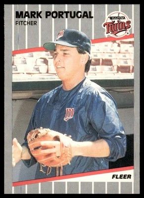 1989 Fleer Mark Portugal Minnesota Twins #123 Pack Fresh - Image 1 of 2