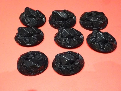 8 Stück Designerknöpfe,Jacke, Mantel ,Ösenknopf , Schwarz mit Silberpunkte - Bild 1 von 3