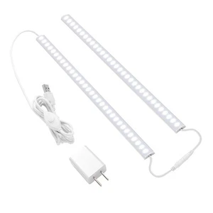 Plug-in Under Cabinet Lighting, 2pcs 12 Inch Dimmable Closet Light, Cold Whit... - Picture 1 of 6