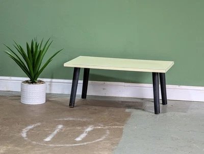 Vintage Formica Coffee Side Table Mid Century Modern. 1960s Yellow/Green - Image 1 of 4