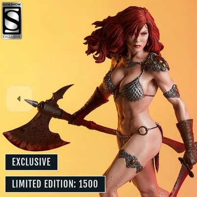 Sideshow Collectibles Formato Premium Exclusivo Rojo Sonja She Devil con Espada #475 Foto 1 de 4