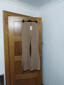 Missguided Basic Flare Trousers Colour Brown Size 10 - Picture 1 of 5