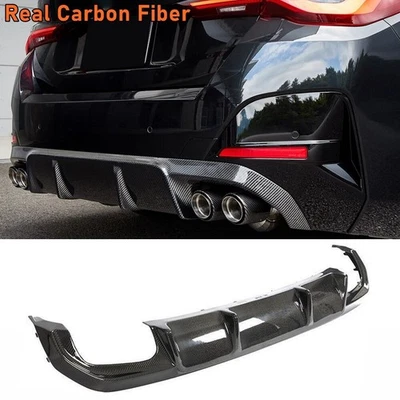 Difusor de parachoques trasero de carbono real barbilla labial para BMW SERIE 4 G26 440i 430i 2021-23 Foto 1 de 4