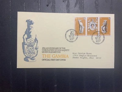 Gambia 1978 FDC 1st day cover sheet 25th Anniversary of the Coronation of QE II - image 1 of 2