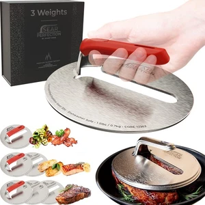 3x Sear Perfection stapelbares Steakgewicht (4,5 Pfund insgesamt). Kochqualität Edelstahl... - Bild 1 von 8