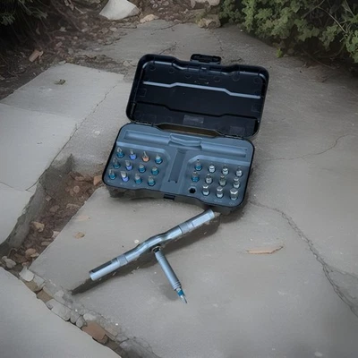 24pcs Ratchet Magnetic Screwdriver Set, Multifunction Phillip Flat Star Hex Bit - Image 1 of 4