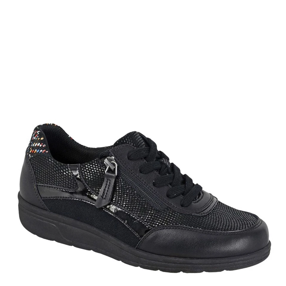 Boulevard L 560 Ladies' Wide Fit Zip Up Lace Trainer Shoes