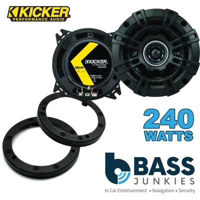 Kicker DSC 2-Way 240W Coaxial Speakers with Universal Spacer Rings - Image 1 of 4