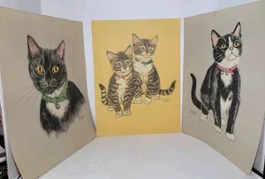 Poster vintage Gladys Emerson cuoco mod secolo gatti gattini stampe opera d'arte - Foto 1 di 13