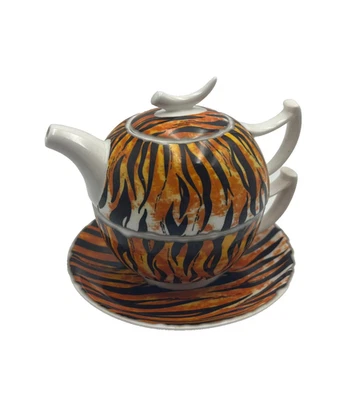 Tea Logic Fine Bone China Teeset „Tea for One“ – Tiger Design - Bild 1 von 4