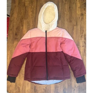 Thereabouts Puffer Jacket Hooded Color Block Winter Coat Kids Size M 10/12 - Picture 1 of 7
