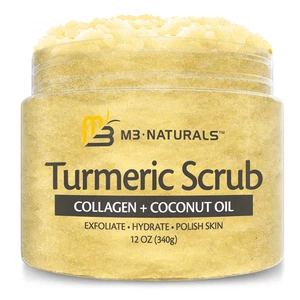 Exfoliating Turmeric Scrub and Skin Exfoliator with Collagen and Coconut Oil, Ge - Picture 1 of 18