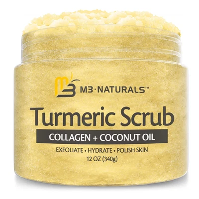 Exfoliating Turmeric Scrub and Skin Exfoliator with Collagen and Coconut Oil, Ge - Image 1 of 4
