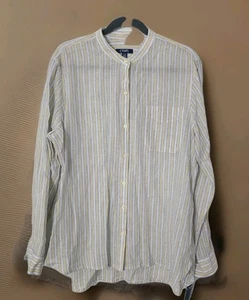 Damen XL Bluse mit Knopfleiste von CHAPS gestreift leichte Baumwolle Top - Bild 1 von 10