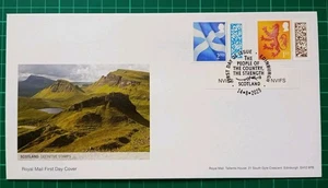 2025 Scotland 1st & 2nd Barcode NVISS NVIFS FDC Edinburgh PL FDI Pmk - Picture 1 of 2