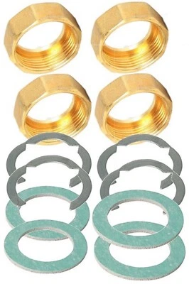 Solar Verschraubung 4 Stück Solar 1/2" für Edelstahl- Wellrohr DN12 - Bild 1 von 4