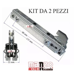 NARDI 2 CERNIERE FORNO PORTA 2 VETRI 15,5 CM MOLLE COMPACT MP CORTE KCF 3696 - Foto 1 di 3