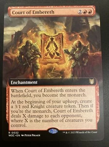MTG Court of Embereth Wilds of Eldraine WOC #32 Extended Art NM English - Picture 1 of 2