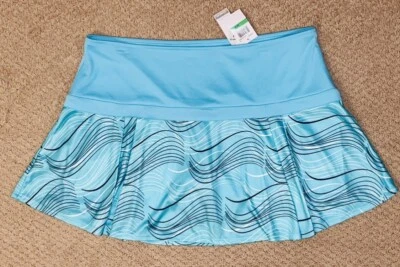 CALLAWAY Opti-DRI Teal Geometric Print Golf Skirt Athletic SKORT sz Large NWT - Image 1 of 3