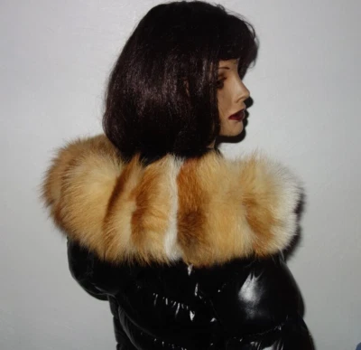 Rotfuchs Pelz Kapuze Kragen XXL Echt Fell Besatz Fuchs Jacke Parka Mantel Schal - Bild 1 von 4